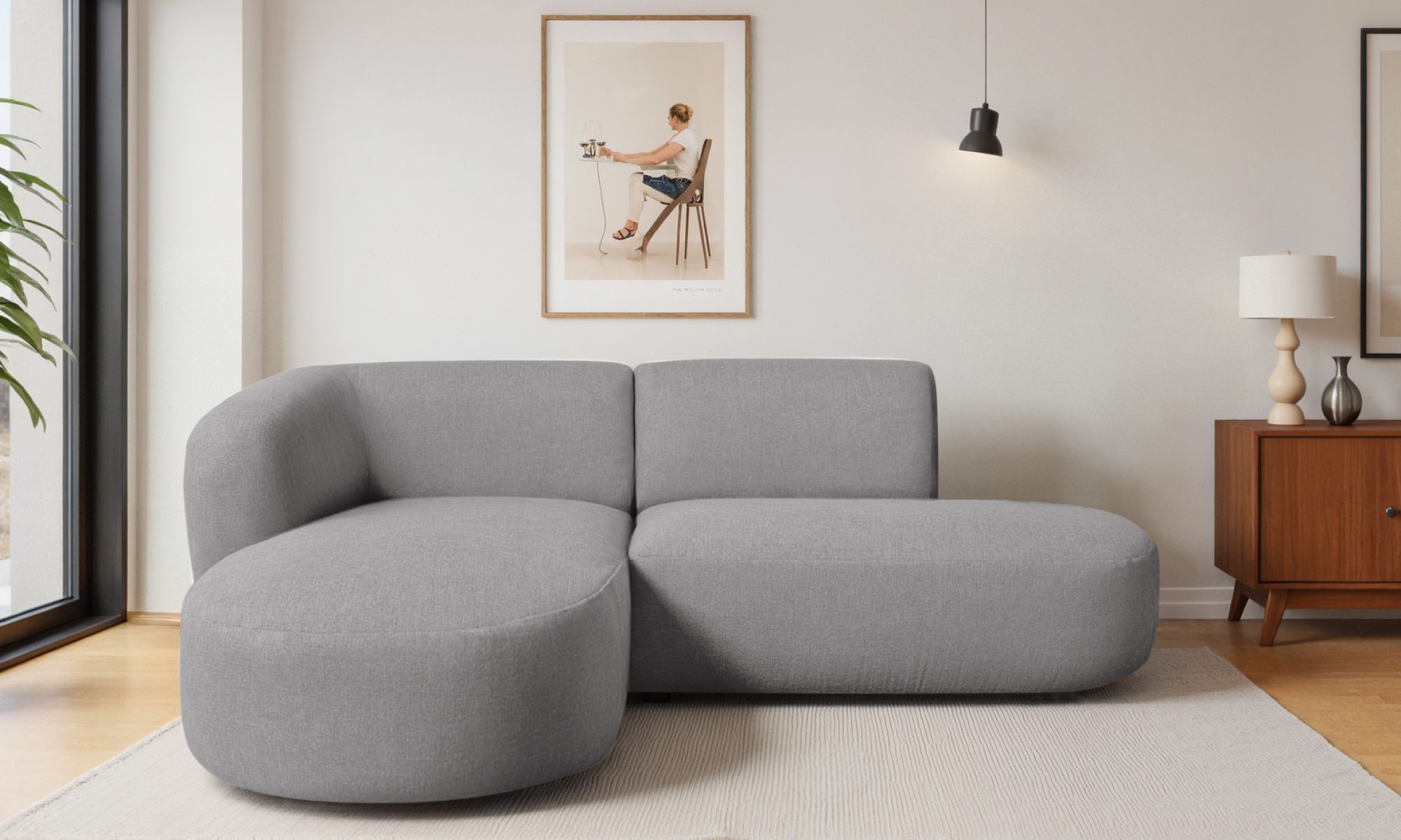 LUNA Lins 06 szaro popielaty